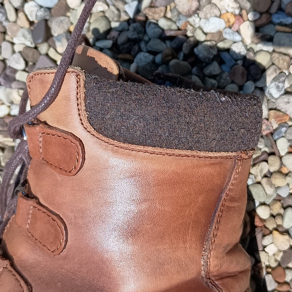 Propet Brown Leather Delaney Tall Lace Up Boot with Inside Zip, size 8 - Picture 8 of 11